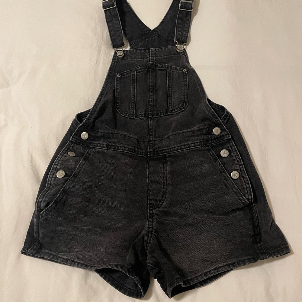 Old Navy Black Denim Overalls